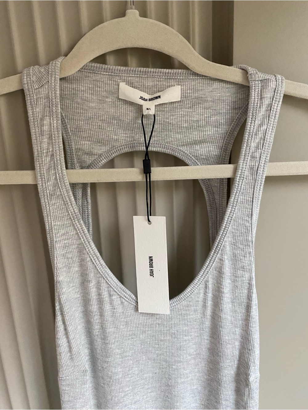 Joah Brown grey Open-Back Mini Dress M NWT - Picture 5 of 7